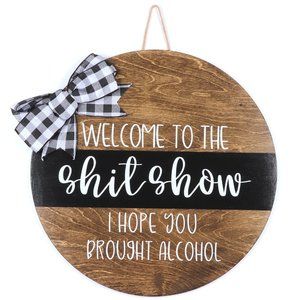 Welcome sign for front door porch farmhouse decor